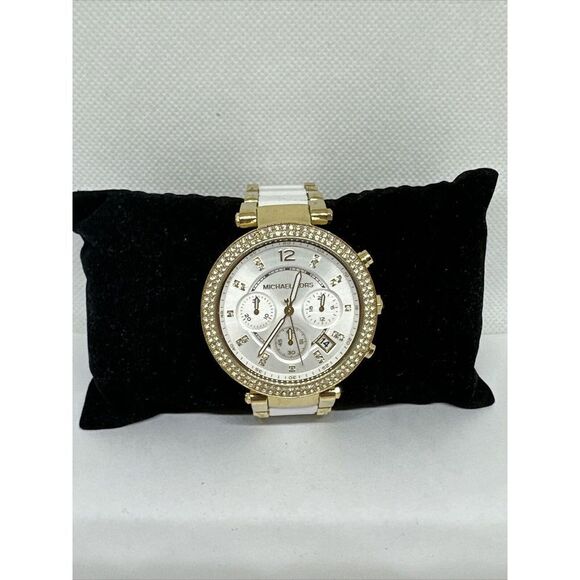 Michael Kors Parker MK6119 Women\'s Two Tone Analog Dial Quartz Wrist Watch NUL63